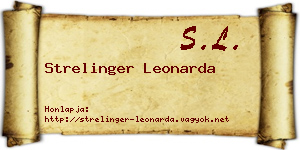Strelinger Leonarda névjegykártya